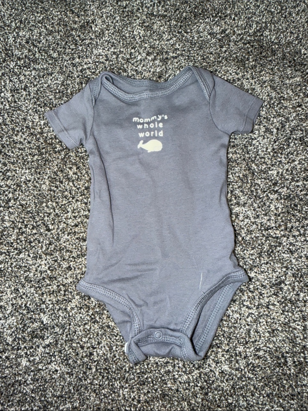 Gray 'Mommy's Whole World' Baby One-Piece Bodysuit